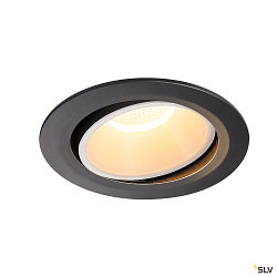 LED Ceiling recessed luminaire NUMINOS DL XL, 3000K, IP20, rotatable / pivotable, 20, 3550lm, UGR 18, black/white