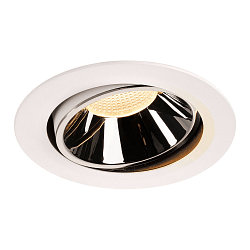 LED Deckeneinbauleuchte NUMINOS DL XL, 3000K, IP20, dreh-/schwenkbar, 55�, 3500lm, UGR 19, Wei� / Chrom