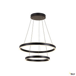 LED Pendant luminaire ONE DOUBLE PD PHASE UP/DOWN, CCT switch, 2700/3000K, 615/635lm, black