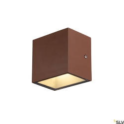LED Outdoor Wall luminaire SITRA S WL SINGLE, CCT switch, 3000/4000K, rust coloured