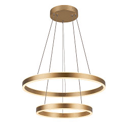 LED Pendelleuchte ONE DOUBLE PHASE, Up/Down, � 60cm, 35W 2700/3000K (CCT) 1270lm 130�, CRi >90, messing