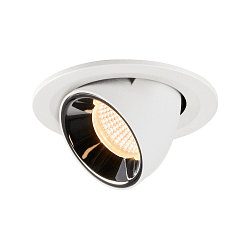 LED Ceiling recessed luminaire NUMINOS� GIMBLE S, 3000K, 55�, white/chrome