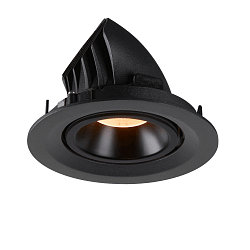 LED Ceiling recessed luminaire NUMINOS� GIMBLE M, 2700K, 55�, black