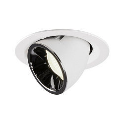 LED Ceiling recessed luminaire NUMINOS� GIMBLE M, 4000K, 40�, white/chrome