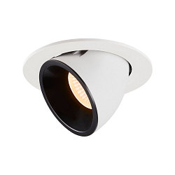 LED Ceiling recessed luminaire NUMINOS� GIMBLE L, 2700K, 20�, white/black