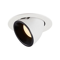 LED Ceiling recessed luminaire NUMINOS� GIMBLE L, 3000K, 20�, white/black