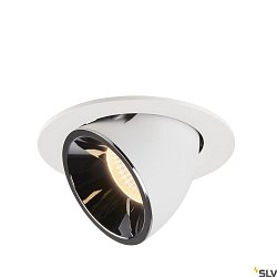 LED Ceiling recessed luminaire NUMINOS GIMBLE L, 3000K, 55, white/chrome