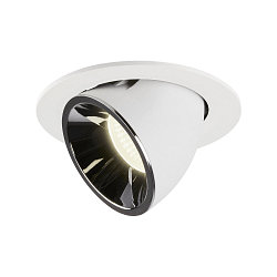 LED Ceiling recessed luminaire NUMINOS� GIMBLE L, 4000K, 20�, white/chrome