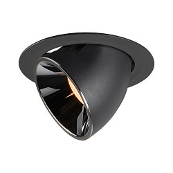LED Ceiling recessed luminaire NUMINOS� GIMBLE XL, 2700K, 55�, black/chrome