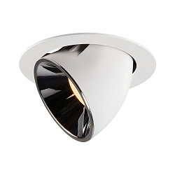 LED Ceiling recessed luminaire NUMINOS� GIMBLE XL, 3000K, 20�, white/chrome