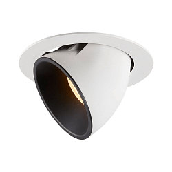 LED Ceiling recessed luminaire NUMINOS� GIMBLE XL, 3000K, 55�, white/black