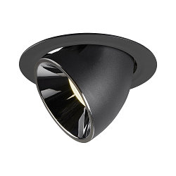 LED Ceiling recessed luminaire NUMINOS� GIMBLE XL, 4000K, 40�, black/chrome