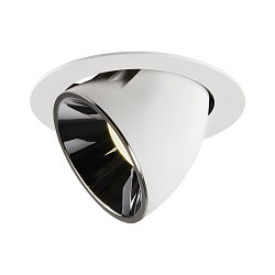 LED Ceiling recessed luminaire NUMINOS� GIMBLE XL, 4000K, 40�, white/chrome