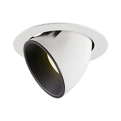 LED Ceiling recessed luminaire NUMINOS� GIMBLE XL, 4000K, 55�, white/black