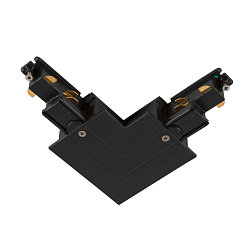 Zubeh�r f�r 3-Phasen Einbauschiene S-TRACK PHASE & DALI - L-Verbinder, DALI steuerbar, Erde rechts, schwarz
