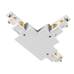 Zubeh�r f�r 3-Phasen Einbauschiene S-TRACK PHASE & DALI - T-Verbinder, DALI steuerbar, Erde au�en links, wei�