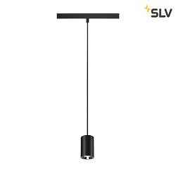 pendant luminaire NUMINOS XS TRACK 48V DALI controllable IP20, chrome, black dimmable