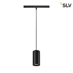 pendant luminaire NUMINOS S TRACK 48V DALI controllable IP20, black dimmable