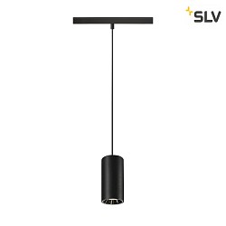 pendant luminaire NUMINOS S TRACK 48V DALI controllable IP20, chrome, black dimmable