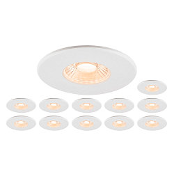 LED Deckeneinbauleuchte UNIVERSAL DOWNLIGHT PHASE Set, 12x 1007095 und 1007096 Abdeckung, 38�, 8W, UGR, wei�