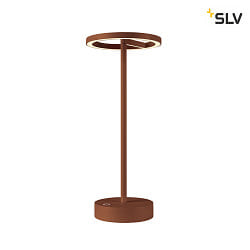 battery table lamp VINOLINA ONE IP54, rust dimmable