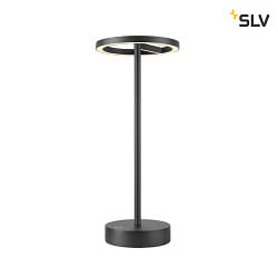 battery table lamp VINOLINA ONE IP54, black dimmable