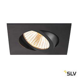 ceiling recessed luminaire NEW TRIA 68 square IP20, black dimmable