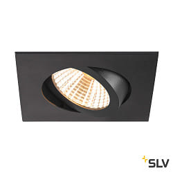 ceiling recessed luminaire NEW TRIA UNIVERSAL square IP20, black dimmable