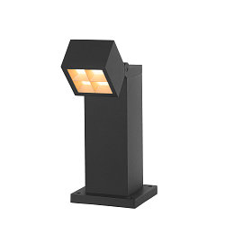 Outdoor LED Sockelleuchte S-CUBE 35, IP65 IK04, 15W 2700/3000K (CCT Swich) 1000/1200lm 80�, dimmbar, neigbar, anthrazit