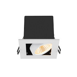 LED Deckeneinbauleuchte KADUX SINGLE, 38�, 3000K, 770lm, IP20, quadratisch, dimmbar, wei�/schwarz