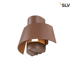 outdoor wall luminaire PHOTONI half round, conical E27 IP55, rust dimmable