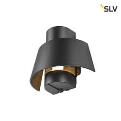 outdoor wall luminaire PHOTONI half round, conical E27 IP55, black dimmable