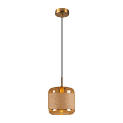 pendant luminaire PANTILO ROPE 20 E27 IP20, gold dimmable