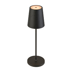 battery table lamp VINOLINA TWO IP65, black dimmable