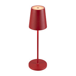 battery table lamp VINOLINA TWO IP65, red dimmable