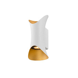 Outdoor LED Wandstrahler MODELA UP/DOWN, IP65 IK07, 7.5W 2700K 810lm 2x60�, dimmbar, wei� matt / gold