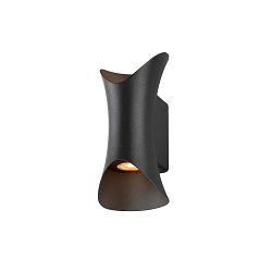 Outdoor LED Wandstrahler MODELA UP/DOWN, IP65 IK07, 7.5W 2700K 810lm 2x60�, dimmbar, schwarz matt