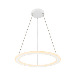 pendant luminaire ONE FLAT PD SINGLE PHASE CCT Switch, ring shape IP20, white matt dimmable