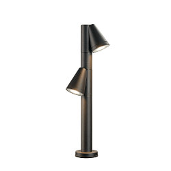 outdoor floor lamp T-TUBE 70 POLE DOUBLE GU10 IP44, black dimmable