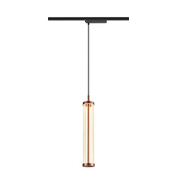 1-phase pendant luminaire QUIMERA PHASE cylindrical IP20, copper dimmable
