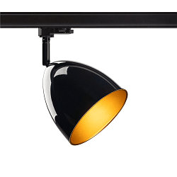 3-Phasen Strahler PARA CONE 14, GU10, IP20, dreh-/schwenkbar, schwarz/gold