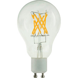Spezial-LED Filament-Leuchtmittel A60 Crossed PHASE, GU10, 6.5W 2200K, dimmbar