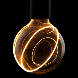 LED Leuchtmittel Illusion Globe 125 slanting top PHASE SM, E27, 5W 2200K, dimmbar, Rauchglas