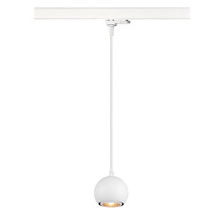 3-phase pendant luminaire LIGHT EYE� 90 down, ball shaped GU10 IP20, white matt dimmable