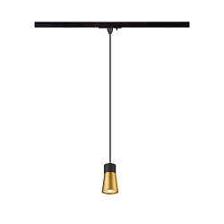 1-phase pendant luminaire PURI 2.0 - CONE conical GU10 IP20, black dimmable