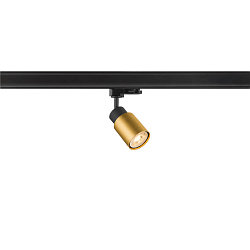 3-Phasen-Strahler PURI 2.0 TUBE, GU10 max. 6W, drehbar und schwenkbar, schwarz / gold