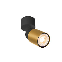 Wand- und Deckenleuchte PURI 2.0 TUBE, GU10 max. 6W , schwarz / gold