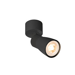 wall and ceiling luminaire PURI 2.0 - DOME GU10 IP20, black dimmable