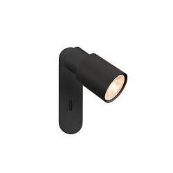 wall and ceiling luminaire PURI 2.0 - TUBE square, with switch GU10 IP20, black dimmable