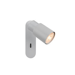 wall and ceiling luminaire PURI 2.0 - TUBE square, with switch GU10 IP20, grey dimmable